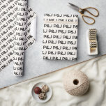 Modern Minimalist Black custom monogram wedding Wrapping Paper<br><div class="desc">custom monogram pattern wrapping paper in cream and black is the perfect wedding wrapping paper. Perfect for a personalized wedding present, newlywed gift or even a first christmas gift wrapping. It also features a modern minimalist font for the retro lovers and contemporary minimalists. This Gift Wrap will make an unforgettable...</div>