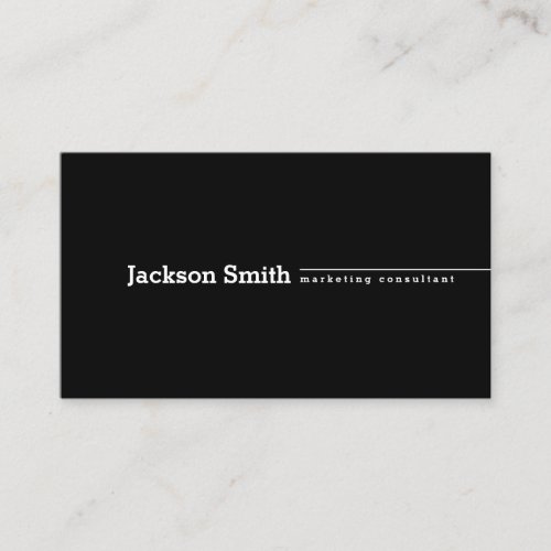 Modern minimalist black custom professional busine business card