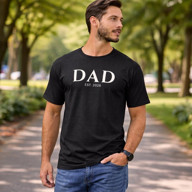 Modern Minimalist Black Dad Established  T-Shirt (Creator Uploaded)