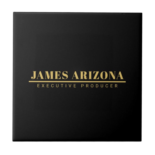 Modern Minimalist Black Gold Professional Trendy Ceramic Tile (Front)