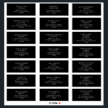 Modern Minimalist | Black Guest Address labels<br><div class="desc">These modern minimalist | black guest address labels are perfect for your classy boho wedding. Its simple, unique abstract design accompanied by a contemporary minimal script and a black and white color palette gives this product a feel of elegant formal luxury while staying simplistic, chic bohemian. Keep it as is,...</div>