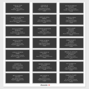 Modern Minimalist   Black Guest Address labels
