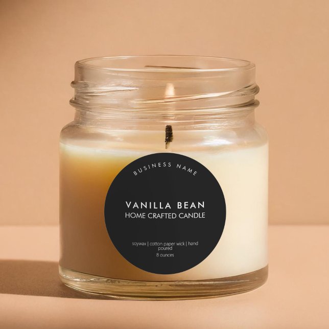 Modern Minimalist Black Homemade Product Label (Creator Uploaded)