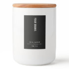 Modern Minimalist Black Product Waterproof Label