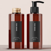 Modern Minimalist Black Product Waterproof Label