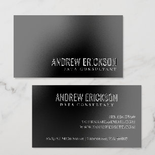 Modern Minimalist Black Raised Spot UV Business Card