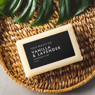 Modern Minimalist Black Soap Label
