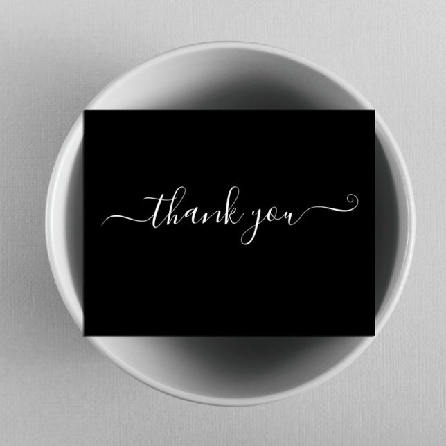 Modern Minimalist Black Thank You Card  (Creator Uploaded)
