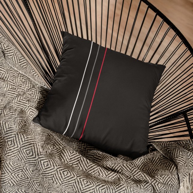 Modern Minimalist Black Throw Pillow (Creator Uploaded)