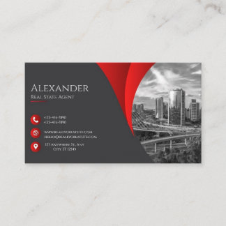 Modern Minimalist Black Typographic Logo Elegant Business Card