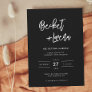 Modern minimalist black wedding invitation