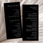 Modern Minimalist | Black Wedding Program<br><div class="desc">This modern minimalist | black wedding program is perfect for your classy boho wedding. Its simple, unique abstract design accompanied by a contemporary minimal script and a black and white color palette gives this product a feel of elegant formal luxury while staying simplistic, chic bohemian. Keep it as is, or...</div>