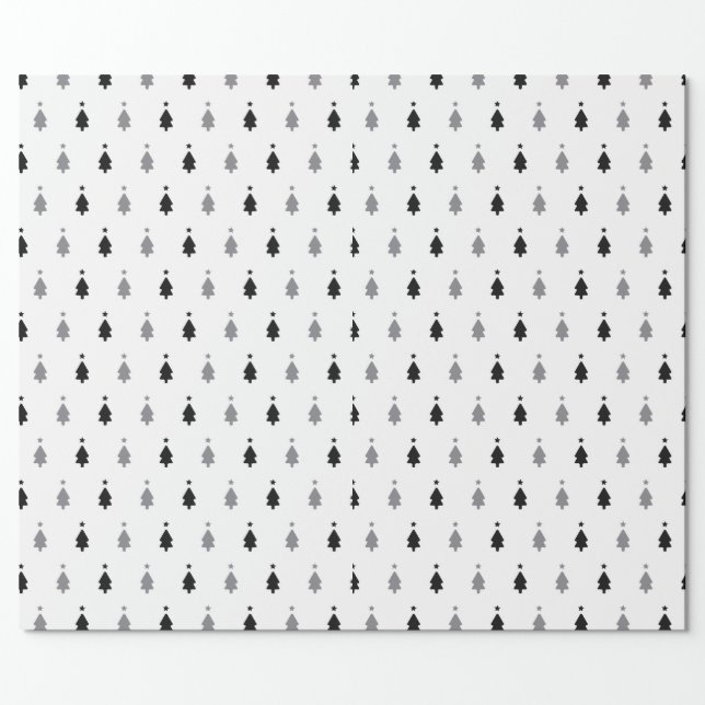 Black and White Christmas Tree Wrapping Paper Roll, Minimalist Christmas  Paper sold by ChaZhan, SKU 38594550