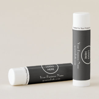 Modern Minimalist Black White Custom logo Modern Lip Balm