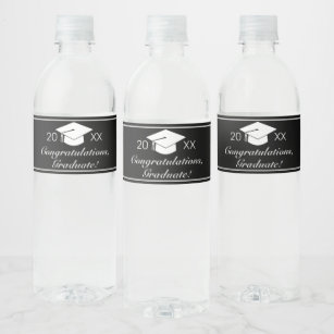 Simple Graduation Water Bottle Labels – iCustomLabel