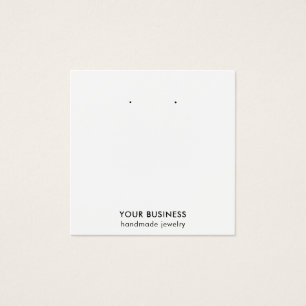 Modern Minimalist Black White Jewelry Display Card