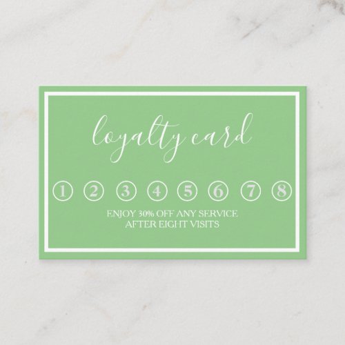 Modern Minimalist Black  White Loyalty Card