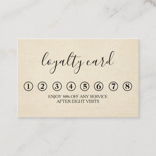 Modern Minimalist Black  White Loyalty Card