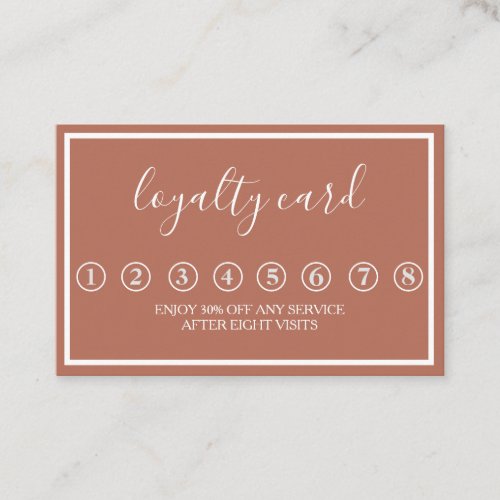 Modern Minimalist Black  White Loyalty Card