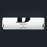Modern Minimalist Black & White Monogram Wedding  Breath Savers® Mints<br><div class="desc">A modern black and white minimalist monogram design. A unique design that uses contemporary elements and typography. A simple monogrammed black and white elegant design. A stylish modern wedding favor design with contemporary elements. Matching wedding invitations and other stationery items are also available.</div>