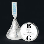 Modern Minimalist Black & White Monogram Wedding   Hershey®'s Kisses®<br><div class="desc">A modern black and white minimalist monogram design. A unique design that uses contemporary elements and typography. A simple monogrammed black and white elegant design. A stylish modern wedding favor design with contemporary elements. Matching wedding invitations and other stationery items are also available.</div>