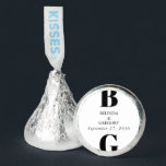Modern Minimalist Black & White Monogram Wedding   Hershey®'s Kisses®<br><div class="desc">A modern black and white minimalist monogram design. A unique design that uses contemporary elements and typography. A simple monogrammed black and white elegant design. A stylish modern wedding favor design with contemporary elements. Matching wedding invitations and other stationery items are also available.</div>