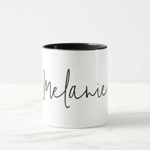 Modern Minimalist Black White Mug Gift