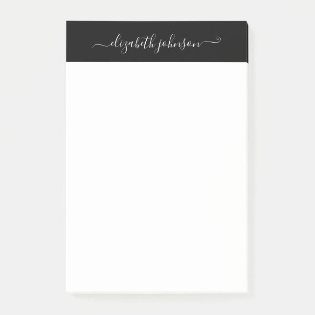 Modern Minimalist Black & White Notes (Front)