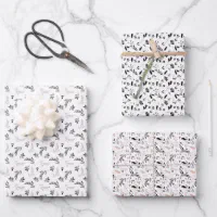 Modern Minimalist Black & White Simple Christmas Wrapping Paper Sheets
