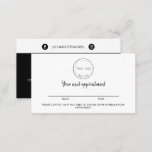 Modern Minimalist Black White Simple With Logo App Appointment Card at Zazzle
