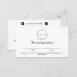 Modern Minimalist Black White Simple With Logo Appointment Card at Zazzle