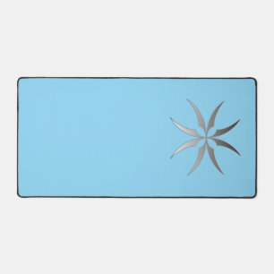 Modern Minimalist Black & White Tech Desk MatGeome Desk Mat