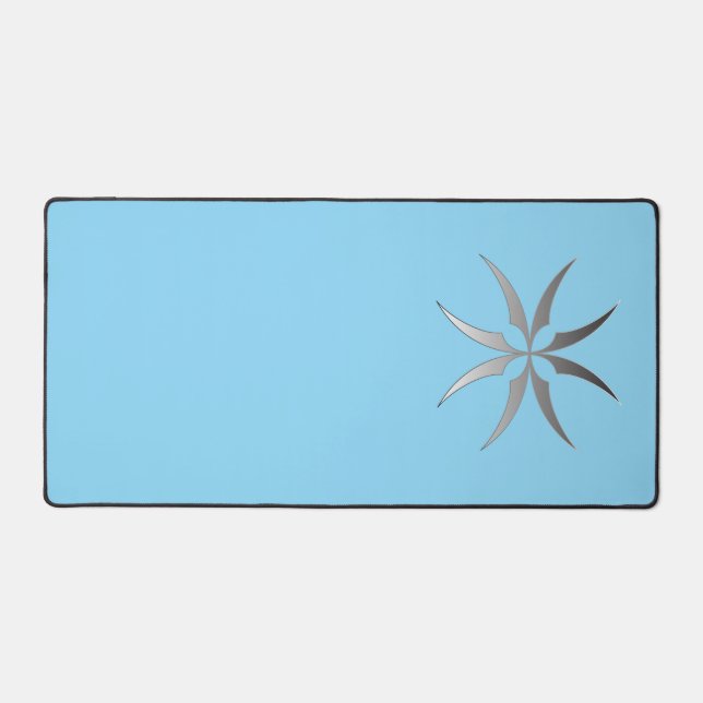 Modern Minimalist Black & White Tech Desk MatGeome Desk Mat (Front)