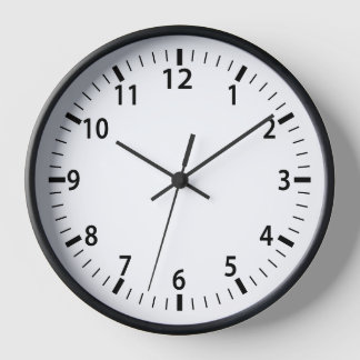 Modern Minimalist Black & White Wall Clock