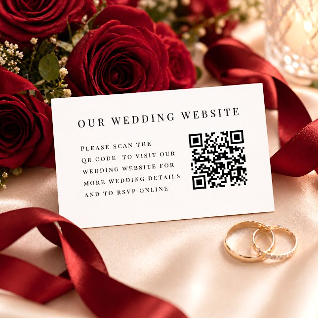 Modern Minimalist Black & White Wedding Enclosure Card (Creator Uploaded)