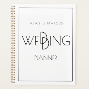 Modern Minimalist Black & White Wedding Planner