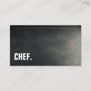 Modern Minimalist Blackboard Chef Professional Business Card