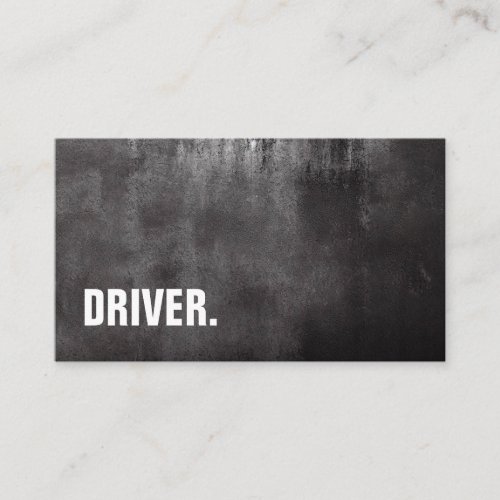 Modern Minimalist Blackboard DRIVER Professional Business Card