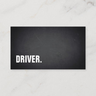 Modern Minimalist Blackboard DRIVER Professional Business Card