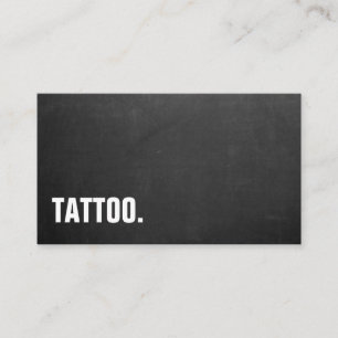 Modern Minimalist Blackboard Tattoo Professional B Business Card