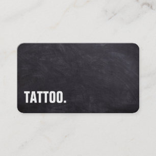 Modern Minimalist Blackboard Tattoo Professional B Business Card