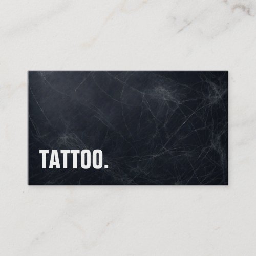 Modern Minimalist Blackboard Tattoo Professional B Business Card