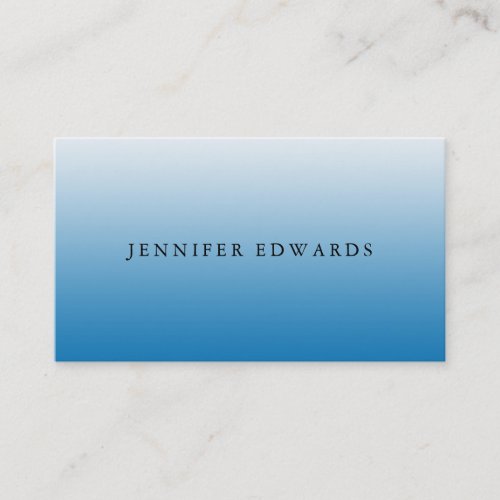 Modern minimalist blue gradient professional business card