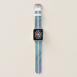 Modern Minimalist Blue Holographic  Apple Watch Band