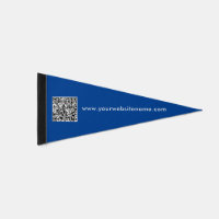 Modern Minimalist Blue Website QR Code