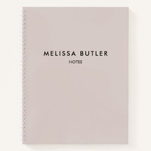 Modern Minimalist Blush Beige Notebook