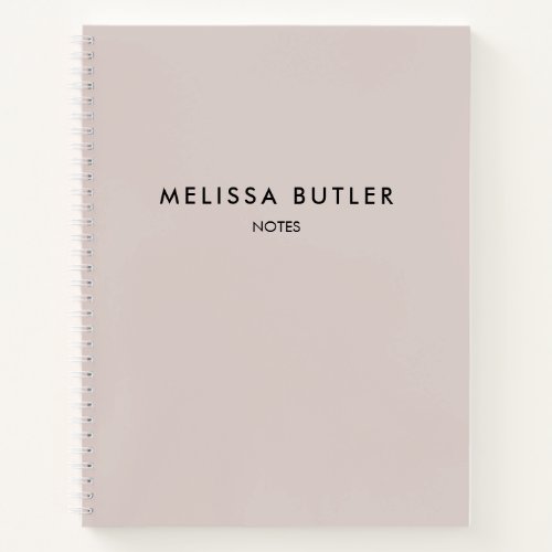 Modern Minimalist Blush Beige Notebook