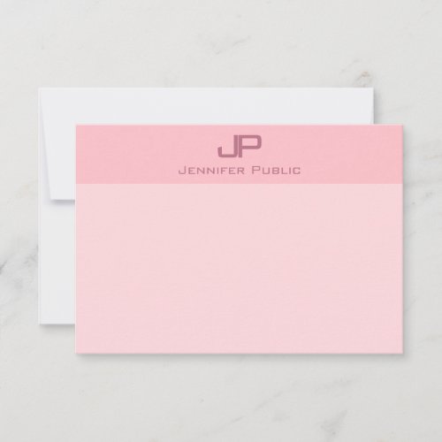 Modern Minimalist Blush Pink Monogram Template