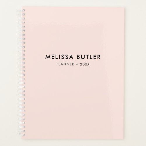 Modern Minimalist Blush Pink Planner