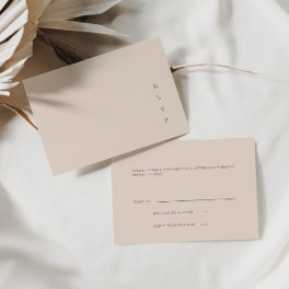 Modern Minimalist Blush Pink RSVP Card